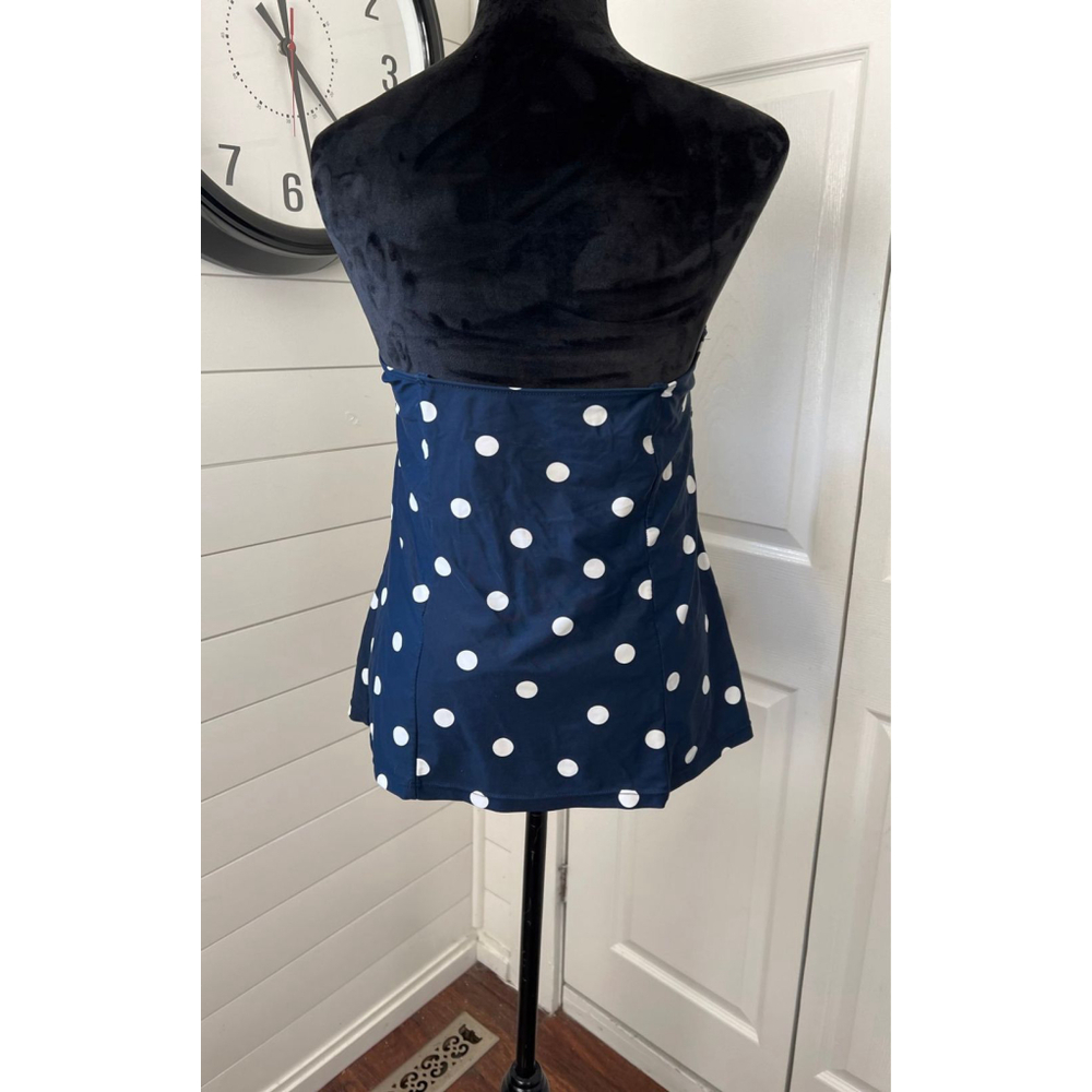 Navy Blue Polka Dot Swimsuit Size 20 - Picture 5 of 9